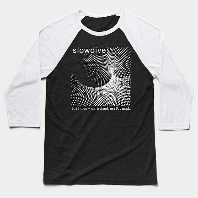 Slowdive Tour, UK, Ireland, US & Canada Baseball T-Shirt by Moderate Rock